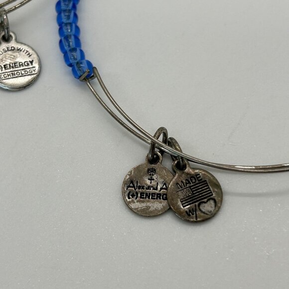 Lot Of 6 Alex & Ani Silver-Tone Bracelets 3 Charm & 3 Beaded Designs - Picture 10 of 16